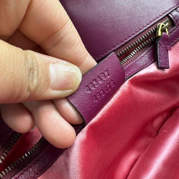 GUCCI GG Marmont Flap Purple Velvet Shoulder Bag 699-030625 - Picture 15 of 16